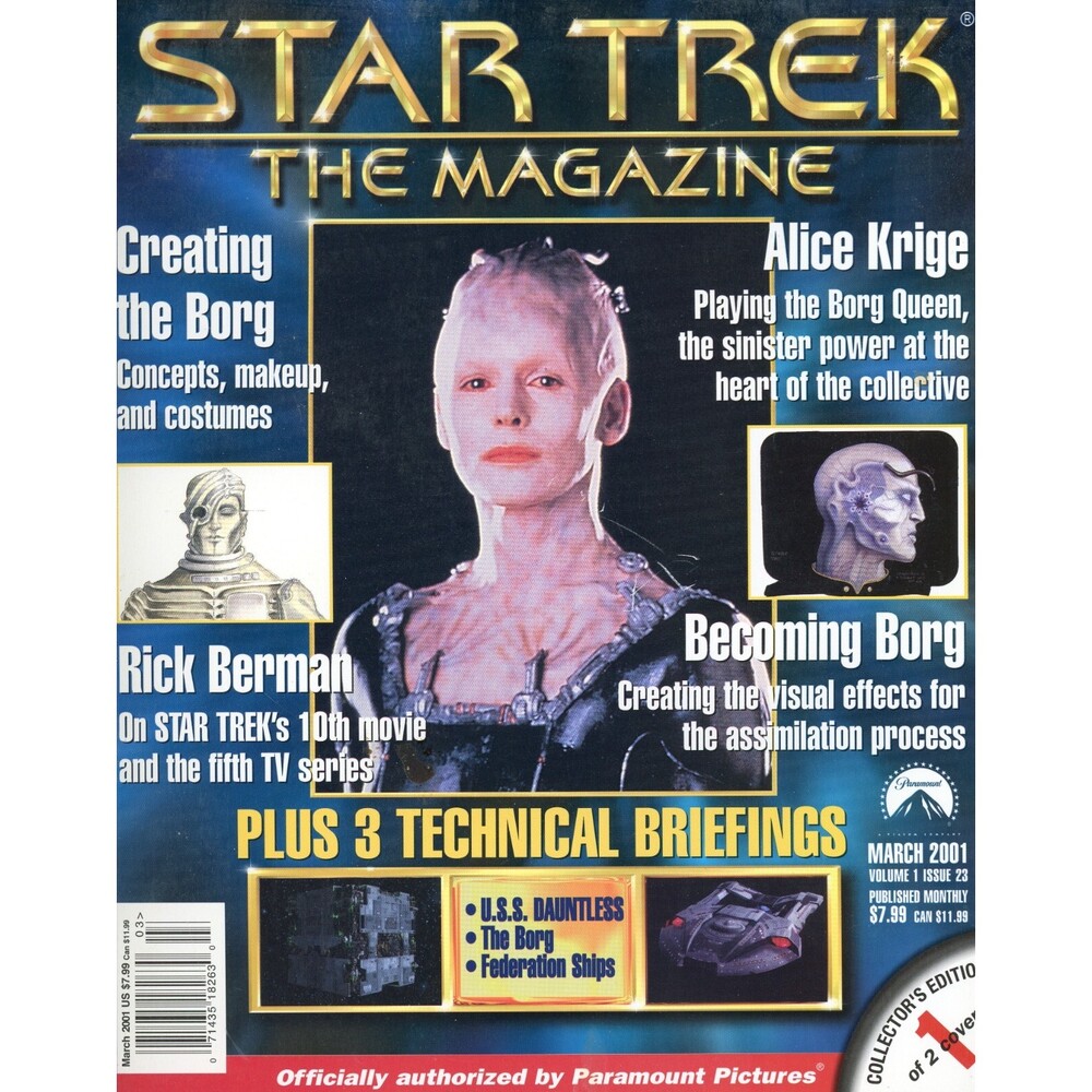 Star Trek The Magazine 2001 March Alice Krige Borg Queen Rick Berman C-9